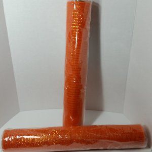 Orange Deco Mesh 21" Wreaths Crafts 2 Rolls